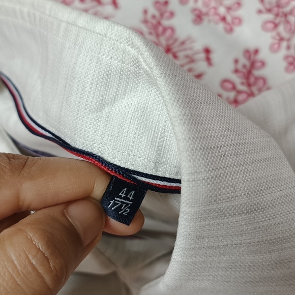 Tommy Hilfiger Off White Regular Fit Formal Men's Shirt - Picture 6 of 14